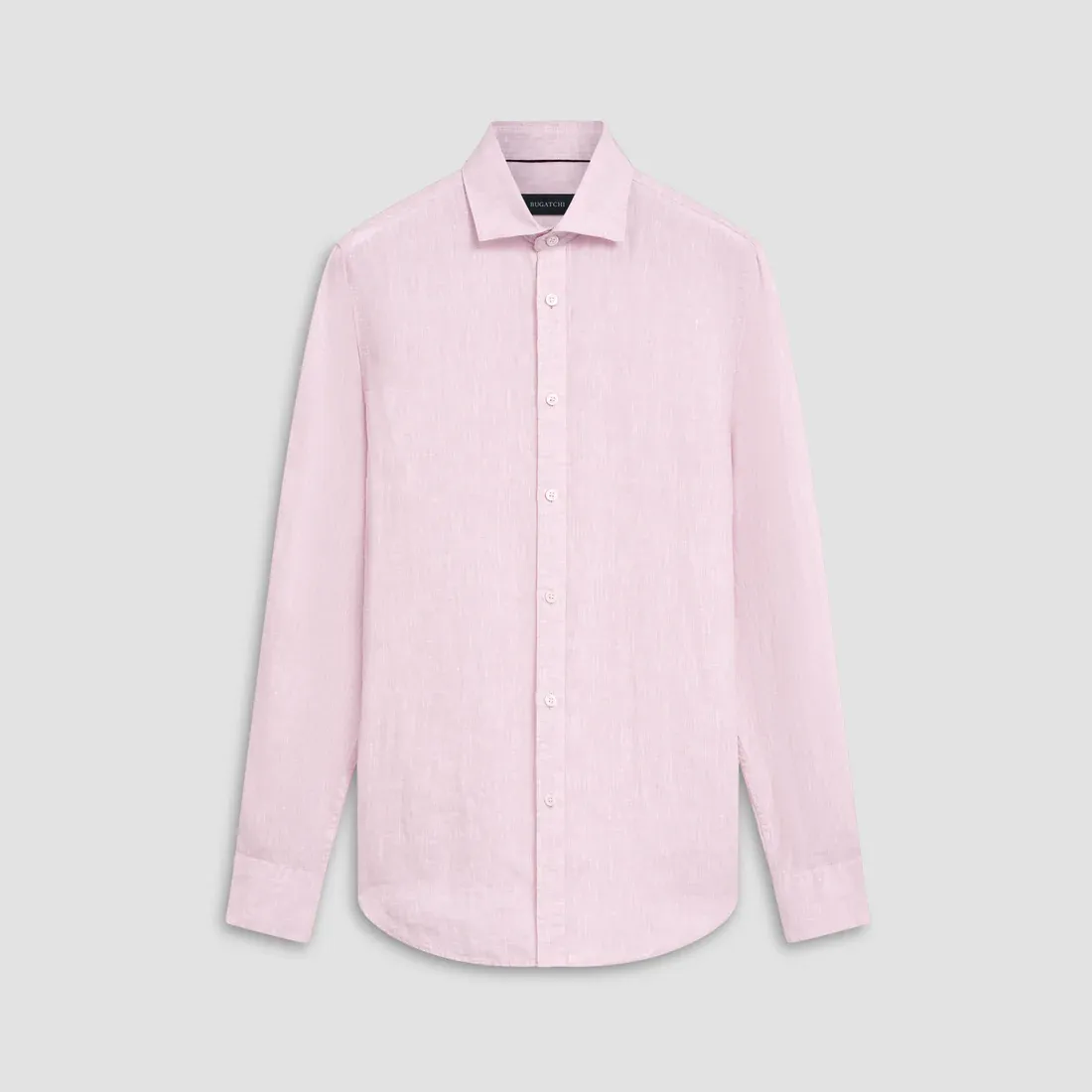 Bugatchi Axel Linen Long Sleeve Shirt - Pink