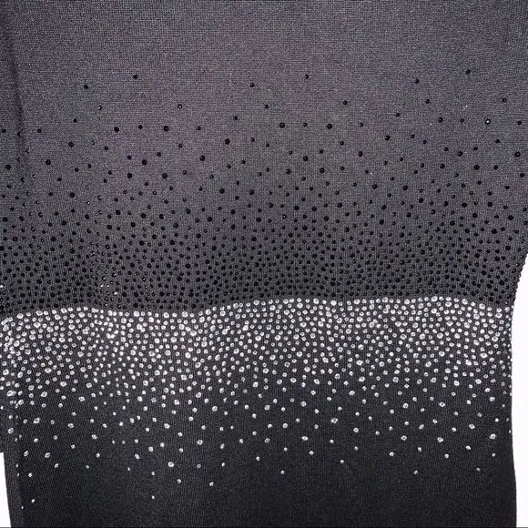 Calvin Klein black bling crystal  long sleeve knit