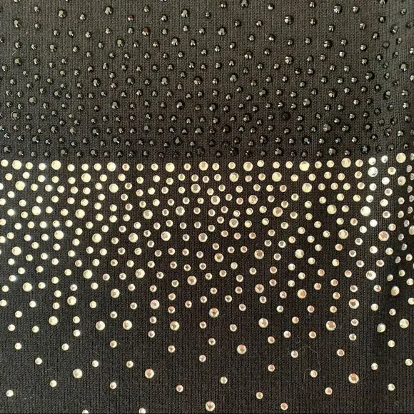 Calvin Klein black bling crystal  long sleeve knit
