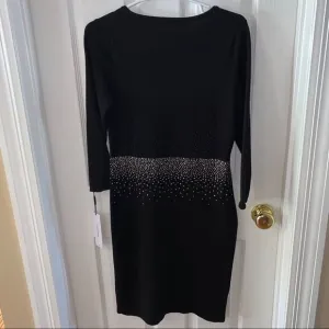Calvin Klein black bling crystal  long sleeve knit