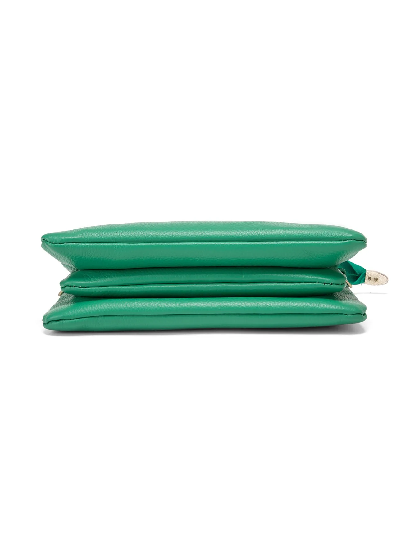 CANDICE LEATHER WALLET WITH SHOULDER STRAP- E1-0809-GRN-SALE