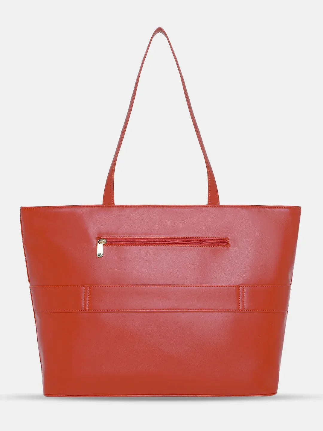 Caprese Merida Tote Printed Large Red Laptop Bag