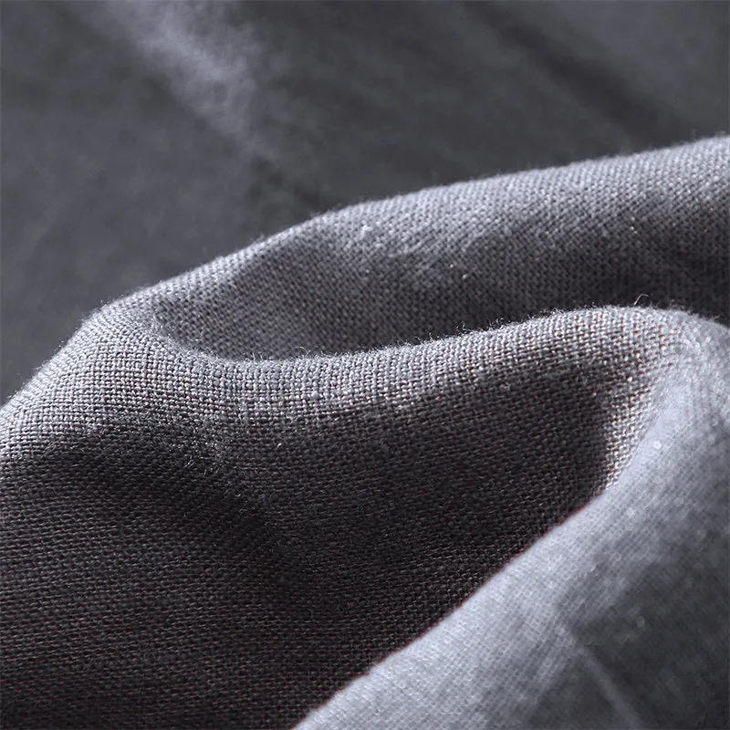 Casual Pure Linen Drawstring Pants