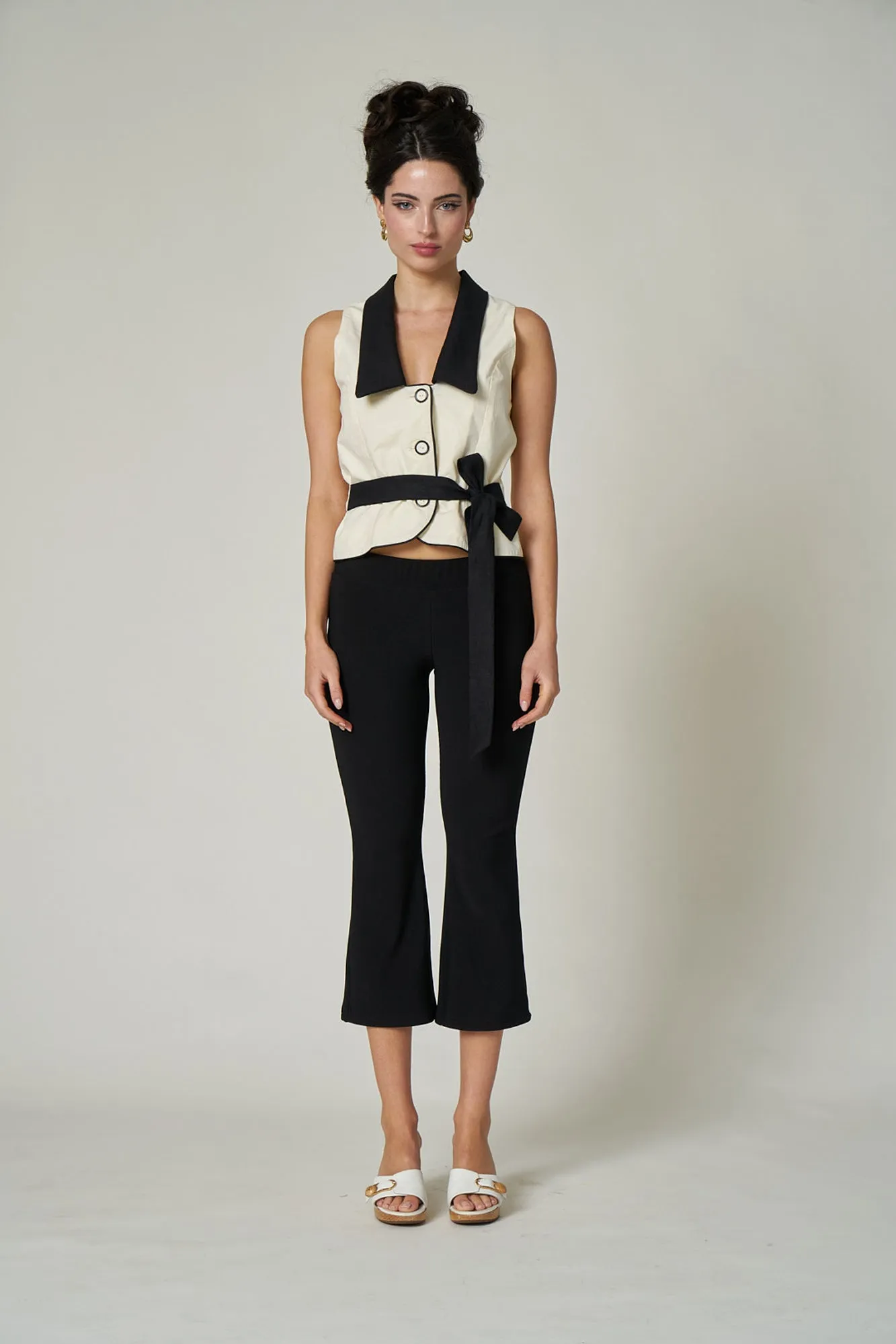 CHERISE TOP - TUXEDO