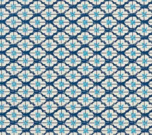 China Seas Fabric: Kyoto Two Color - Custom New Navy / New Blue on Tinted Belgian Linen / Cotton