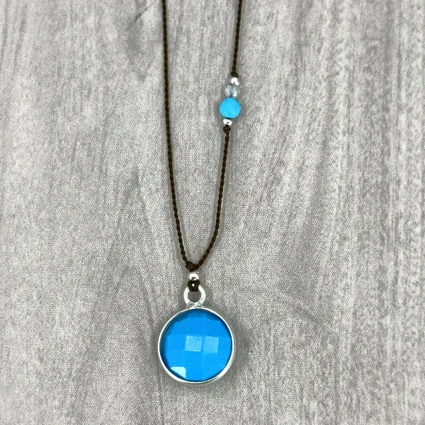 Circle of Turquoise Gemstone Pendant