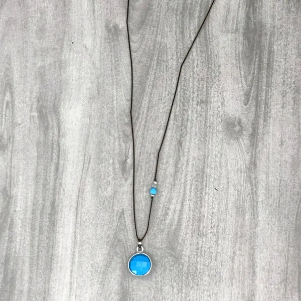 Circle of Turquoise Gemstone Pendant