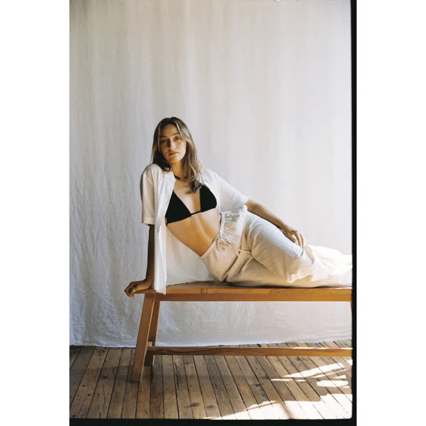 Classic Drawstring Pant - Oat