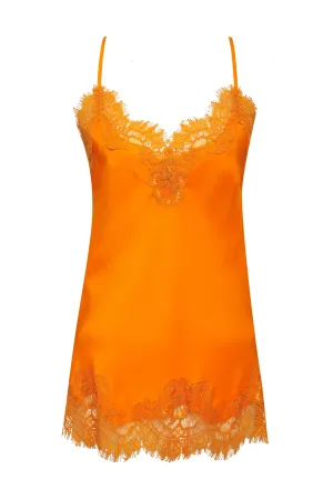 Coco Lace Silk Cami Tangerine