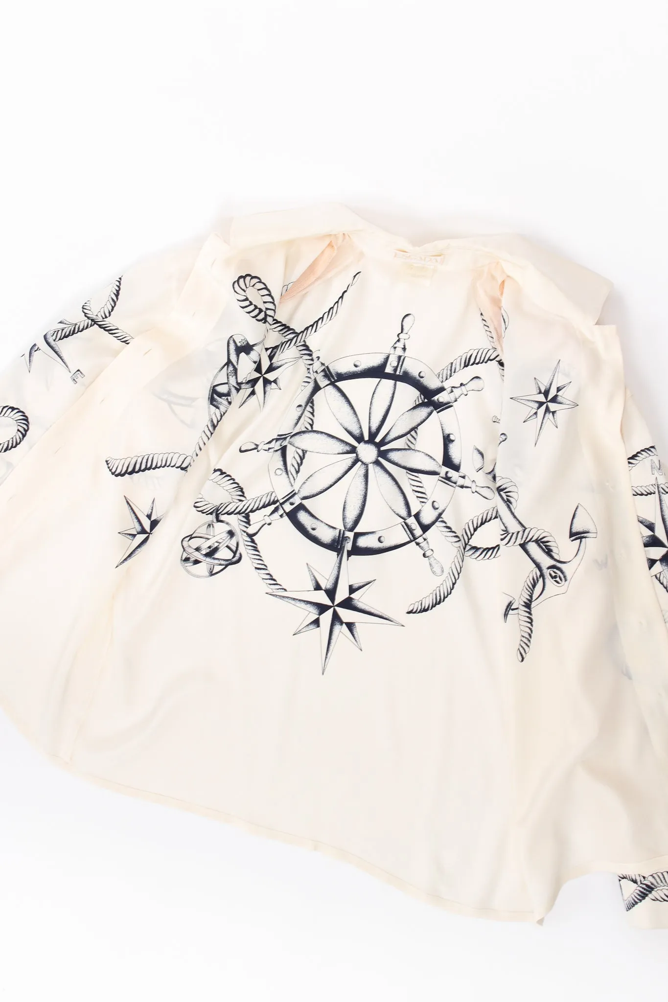 Compass Star Nautical Silk Shirt