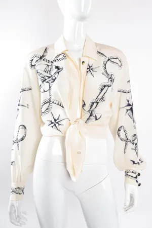 Compass Star Nautical Silk Shirt
