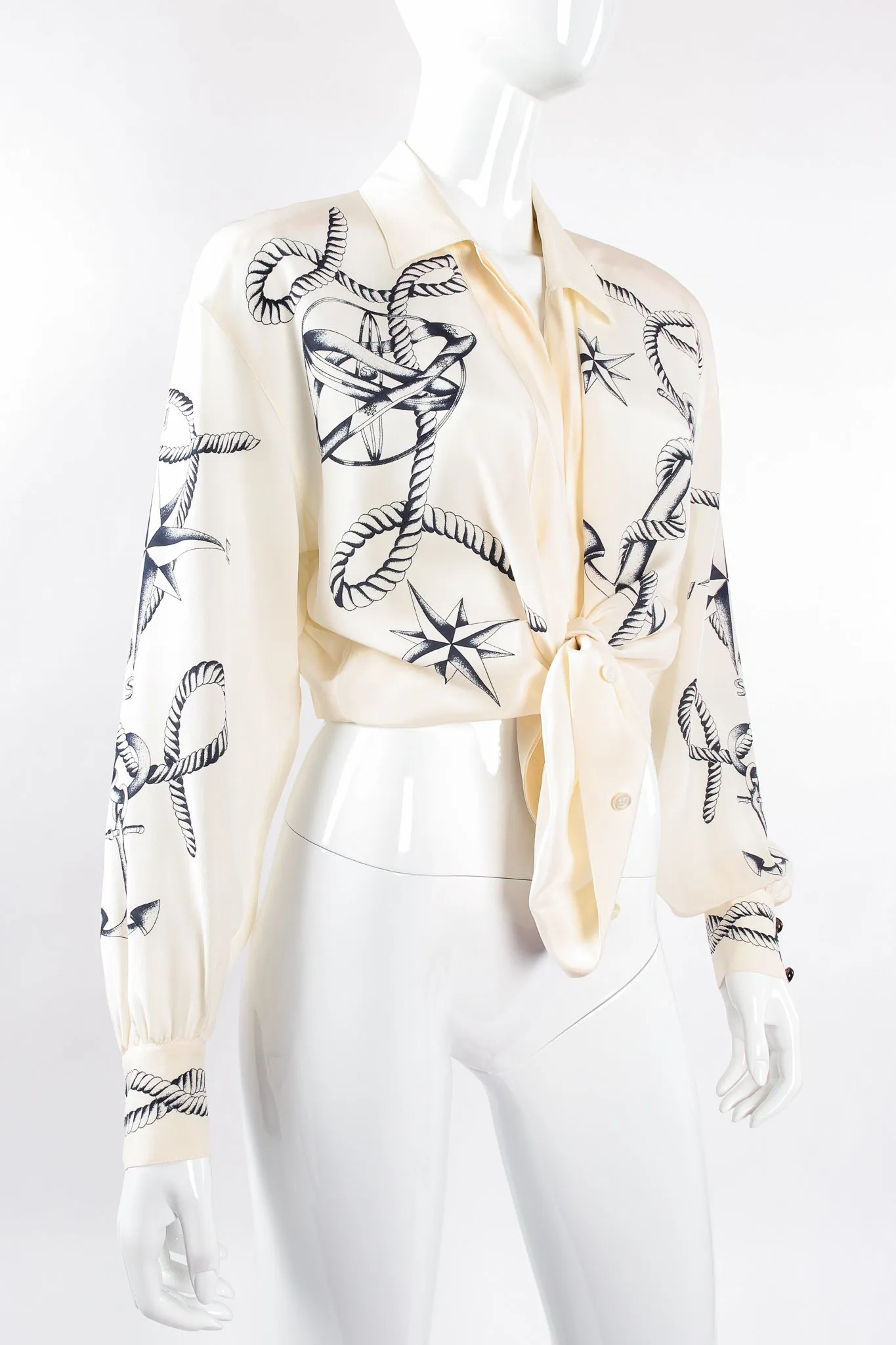 Compass Star Nautical Silk Shirt