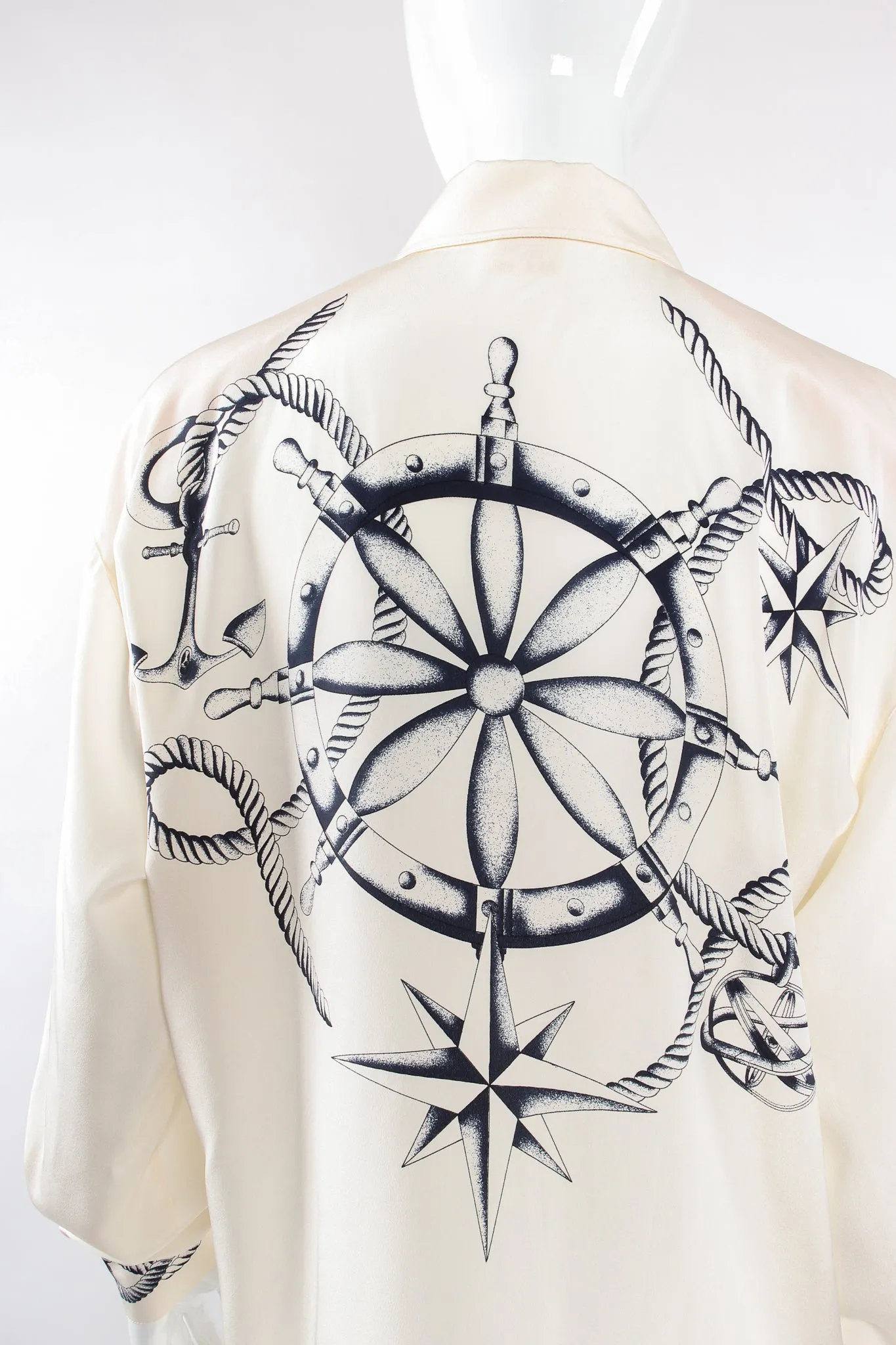 Compass Star Nautical Silk Shirt
