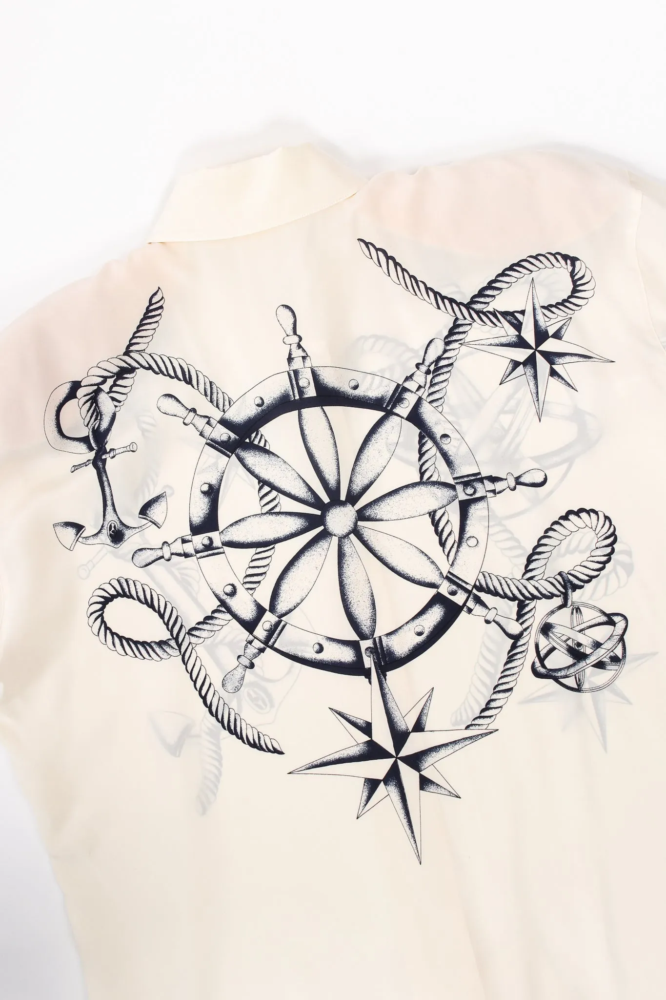 Compass Star Nautical Silk Shirt