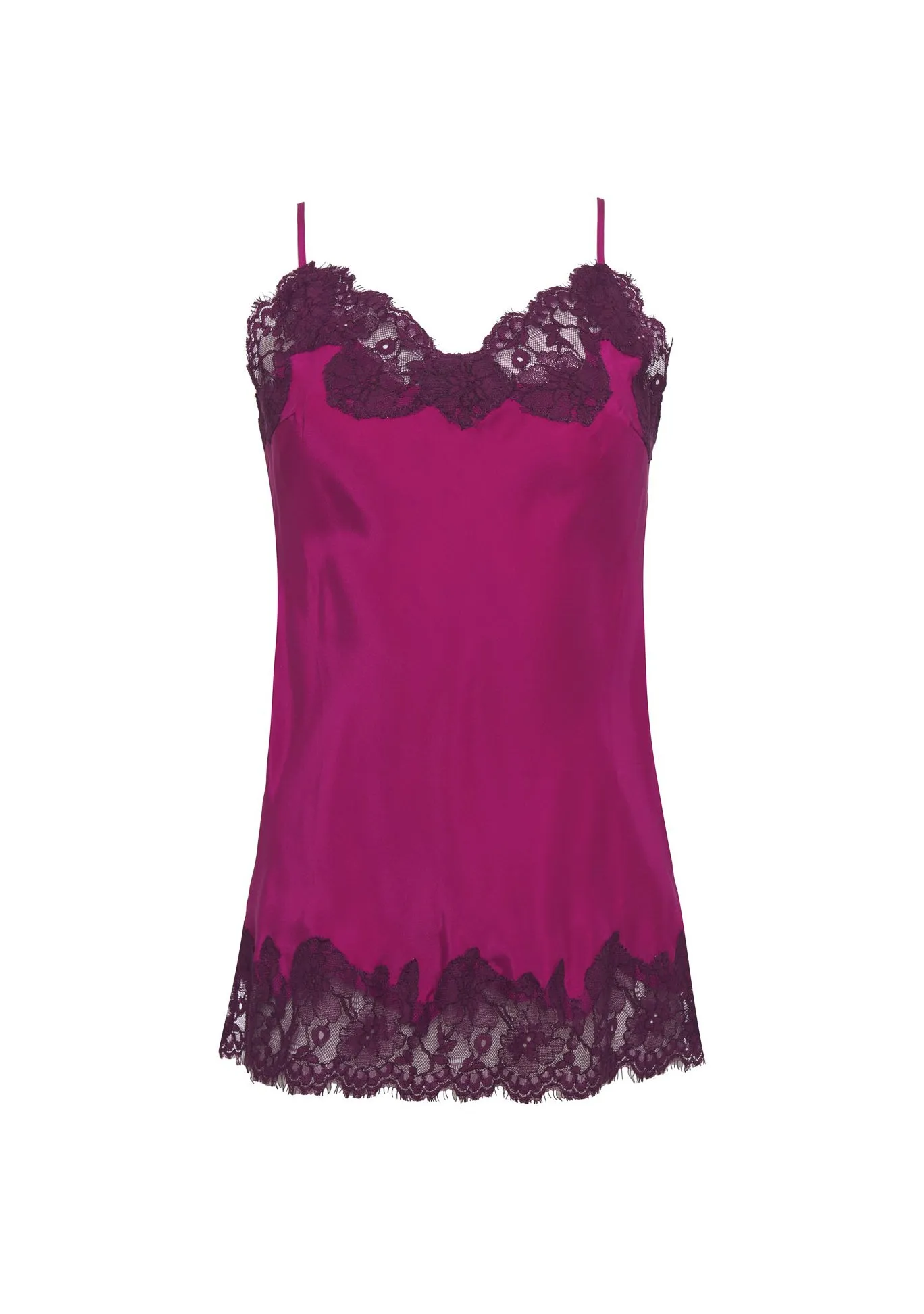 Contrast Marilyn Lace Silk Cami Cabaret Deep Violet
