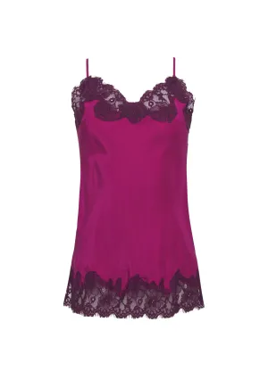 Contrast Marilyn Lace Silk Cami Cabaret Deep Violet