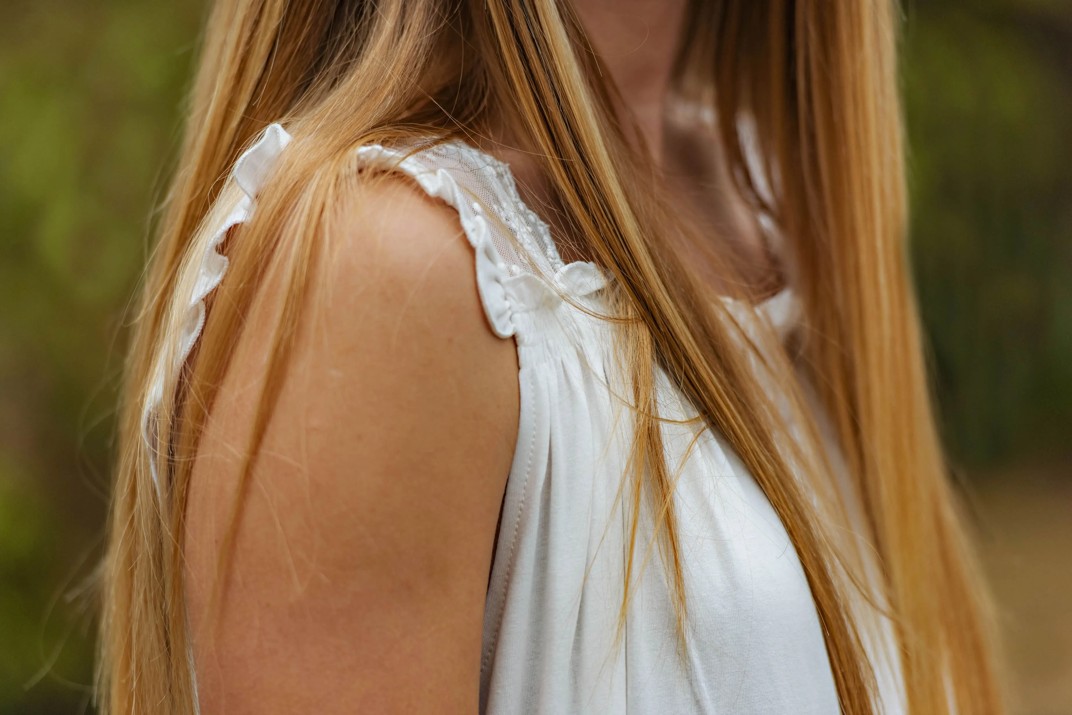 Cotton Knit Nightgown with Lace Accents
