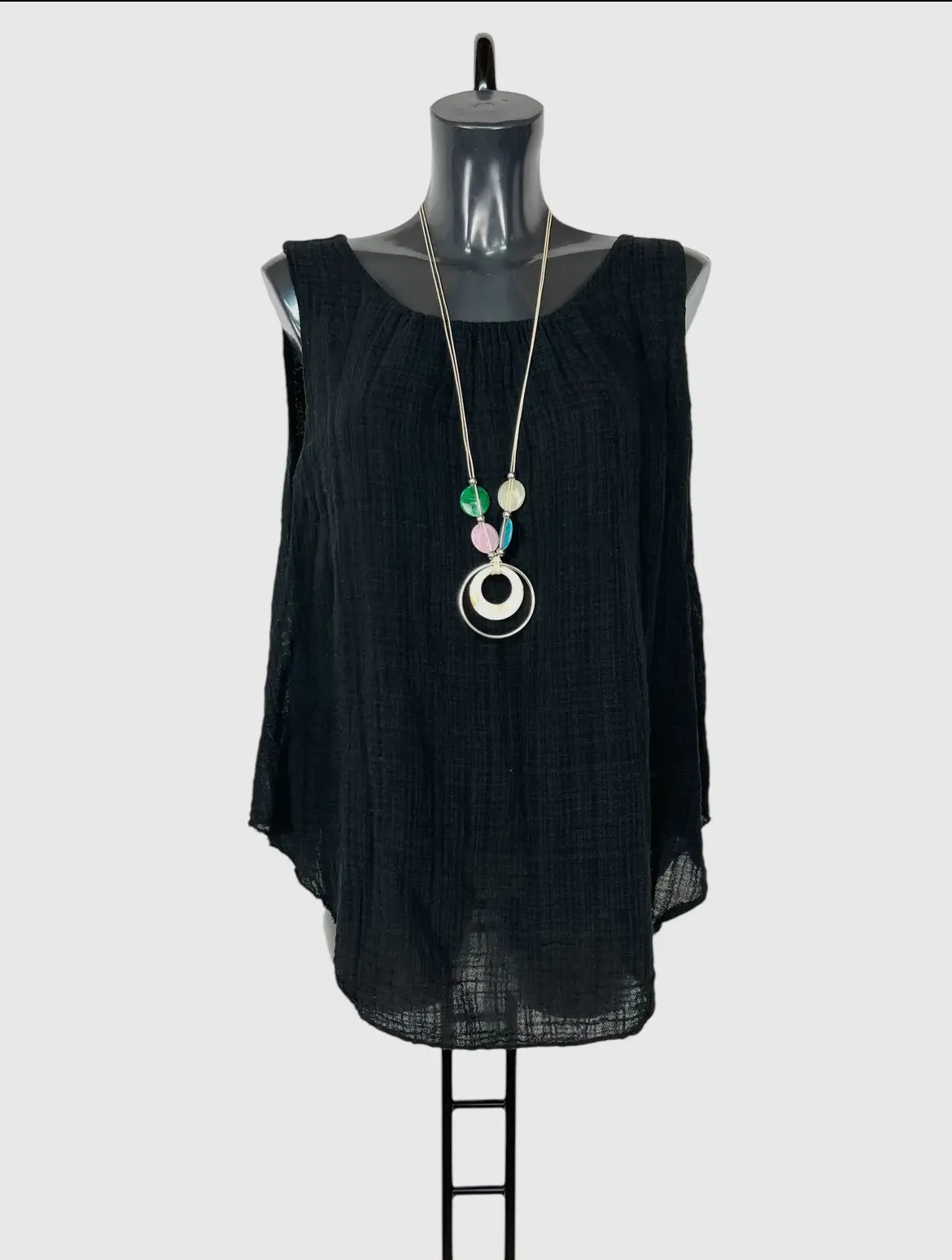 Cotton Top Solid Color w/Necklace