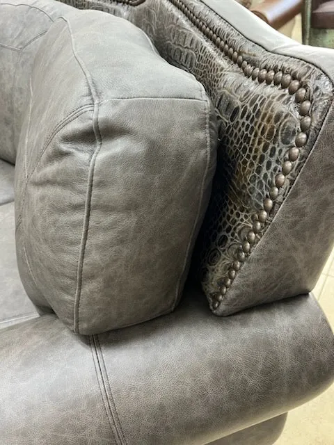 Custom Curved Four Seater El Dorado Sofa in Fargo Grey