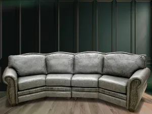 Custom Curved Four Seater El Dorado Sofa in Fargo Grey