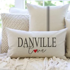 Custom Hometown LOVE pillow