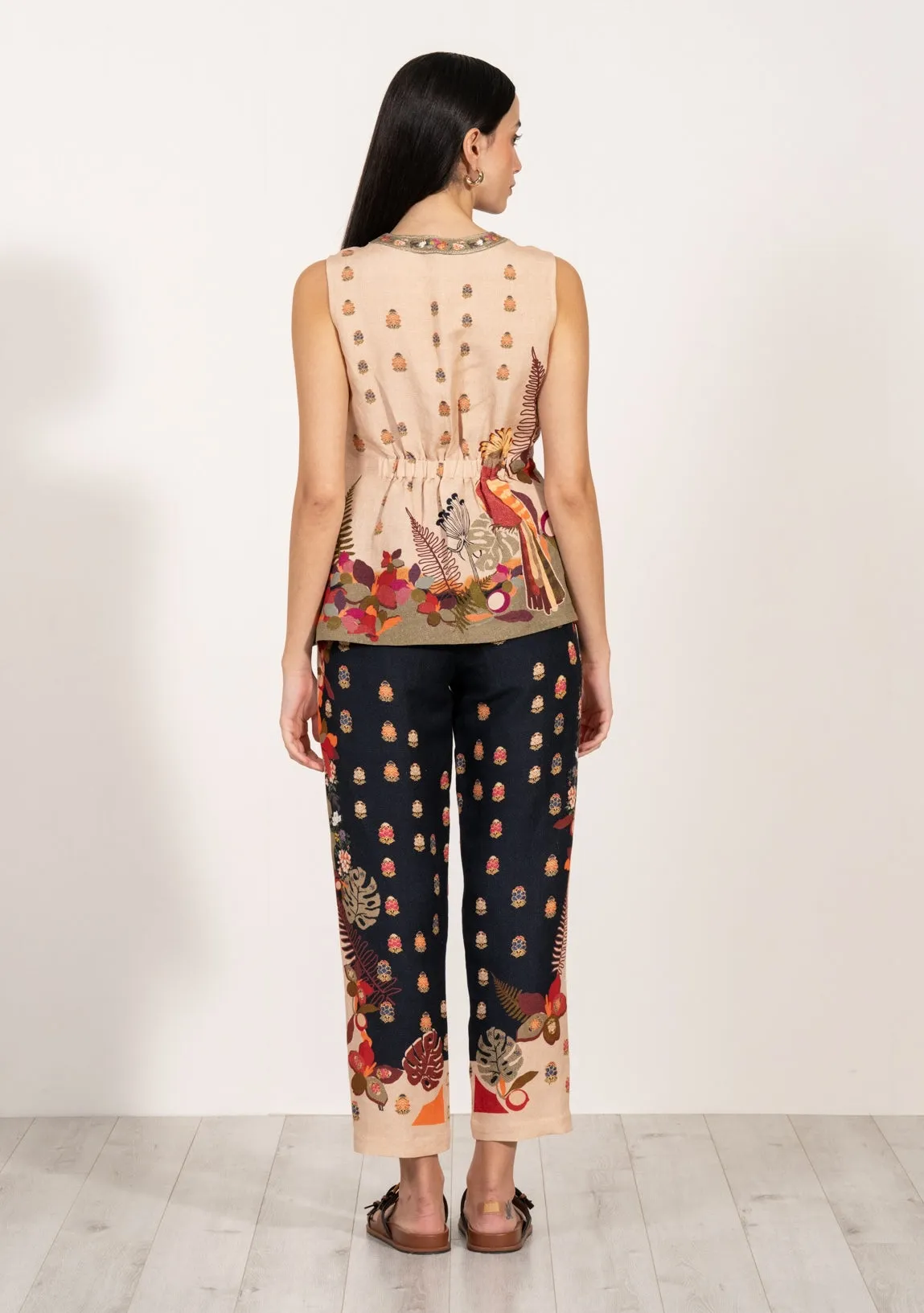 Daphne sleeveless waist coat and pants