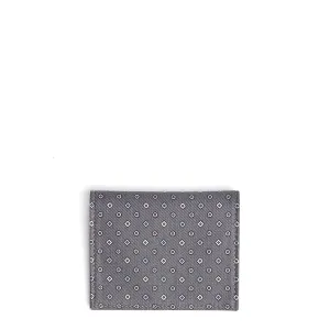 DARK GREY LEATHER FOLDING CARD HOLDER
