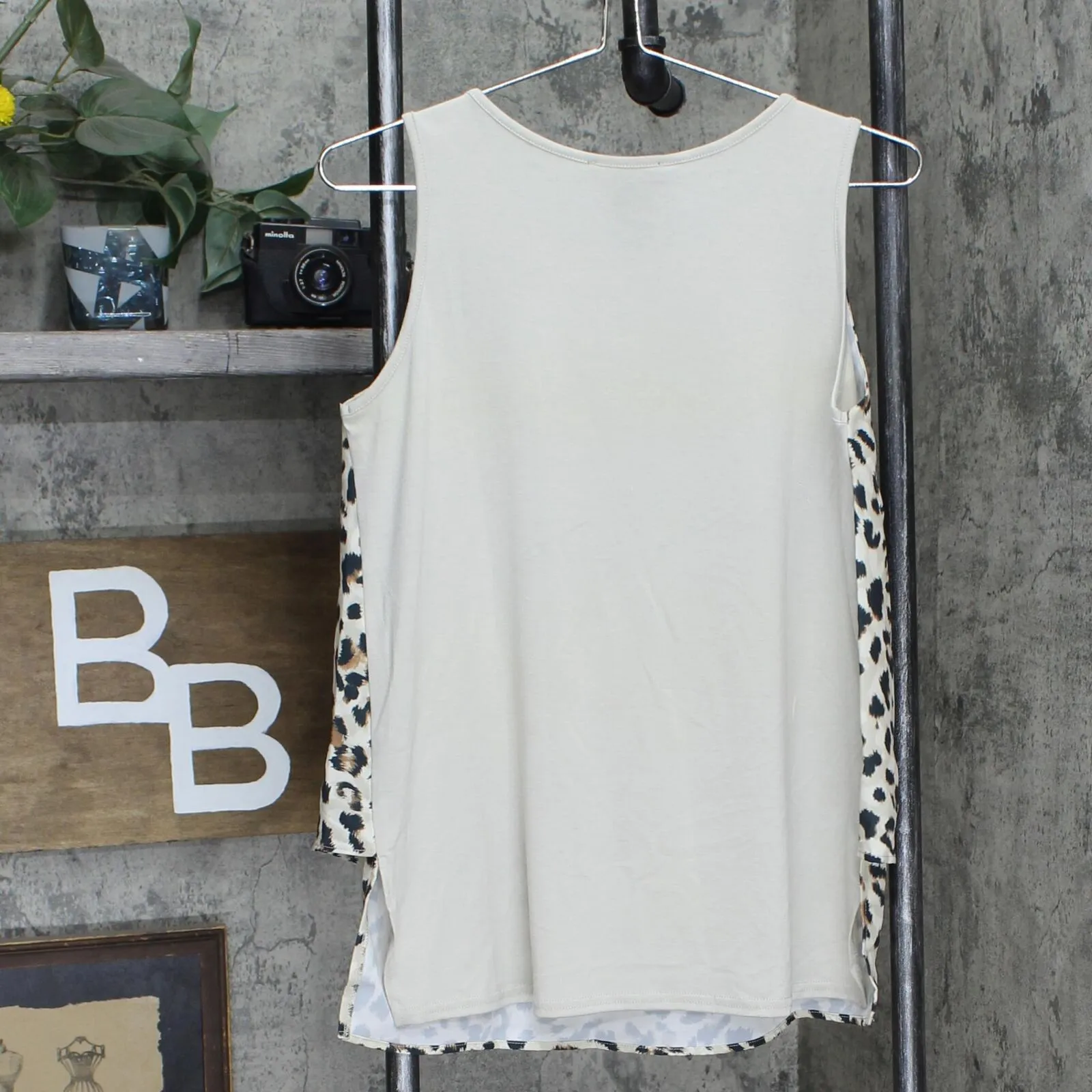 DG2 by Diane Gilman Women's Printed Mixed Media Easy Tank Top