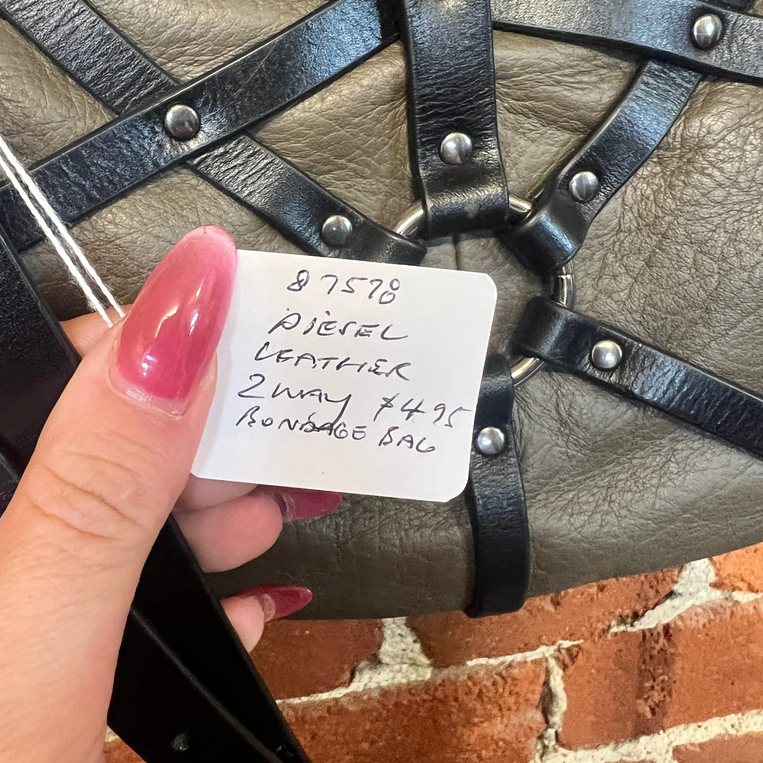 DIESEL bondage leather bag