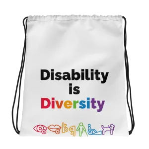 Disability is Diversity Drawstring bag