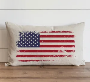 Distressed USA Flag Pillow