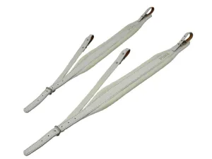 D'Luca Pro SB Series Genuine Leather Accordion Straps White/White