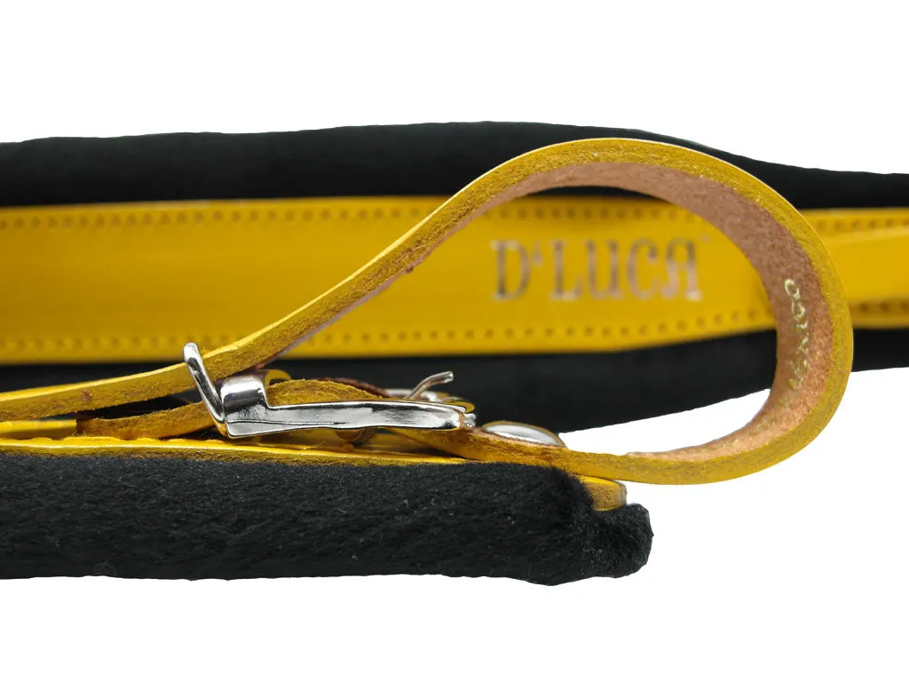 D'Luca Pro SB Series Genuine Leather Accordion Straps Yellow/Black
