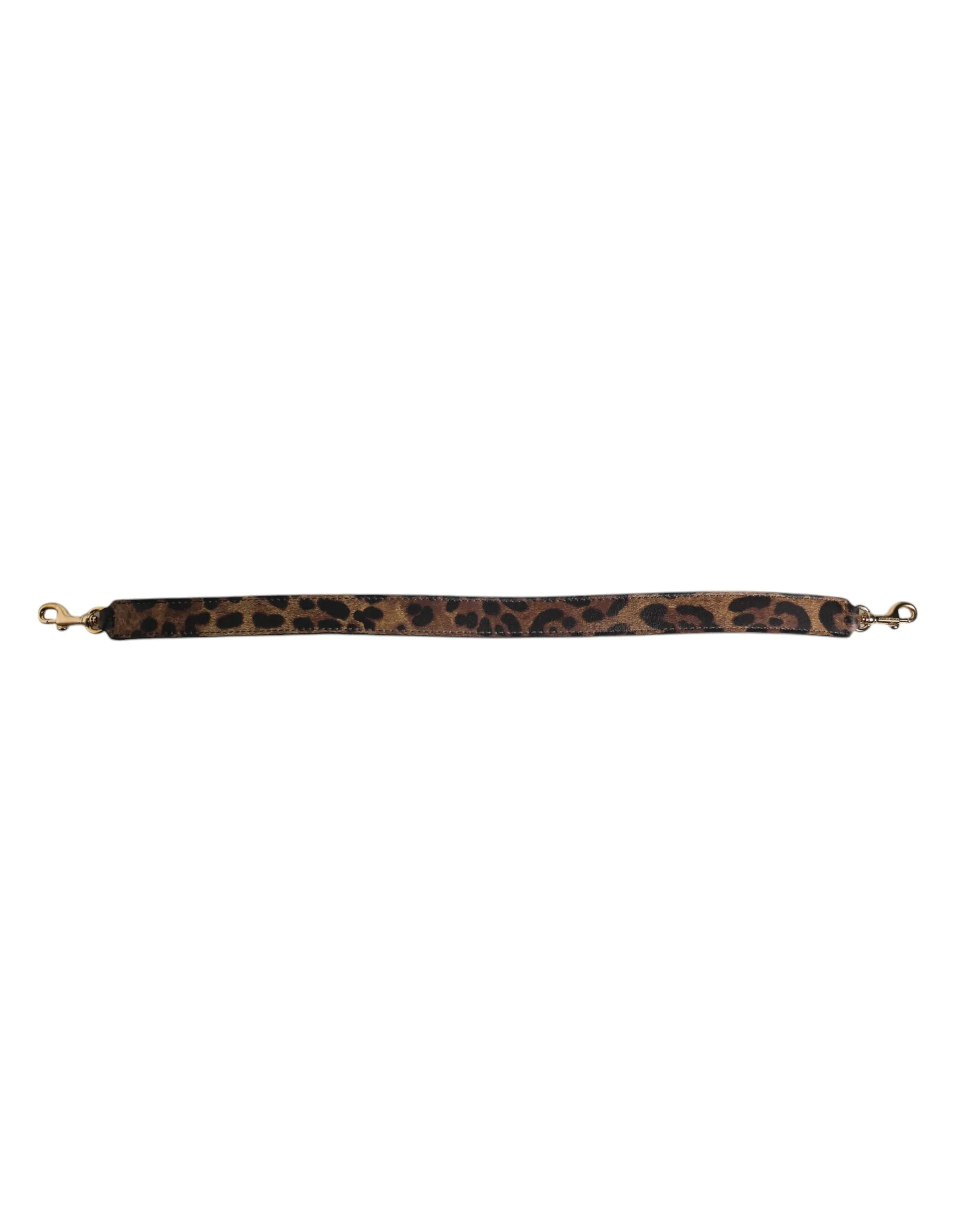Dolce & Gabbana Brown Leopard Calf Leather Bag Shoulder Strap