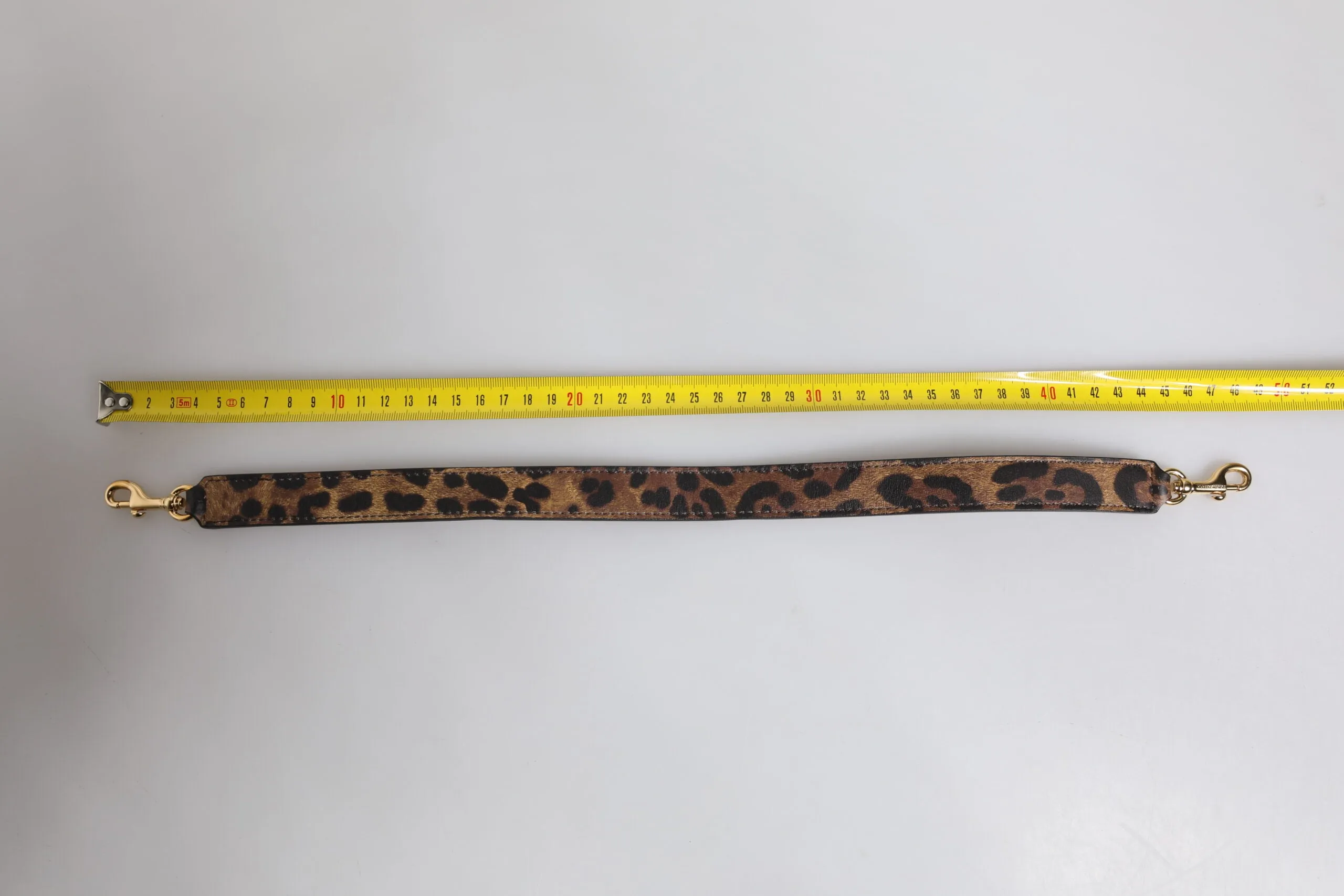 Dolce & Gabbana Brown Leopard Calf Leather Bag Shoulder Strap