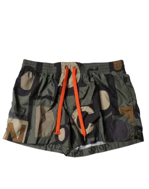 Dolce & Gabbana Multicolor Logo Beachwear Shorts 2Pc Swimwear