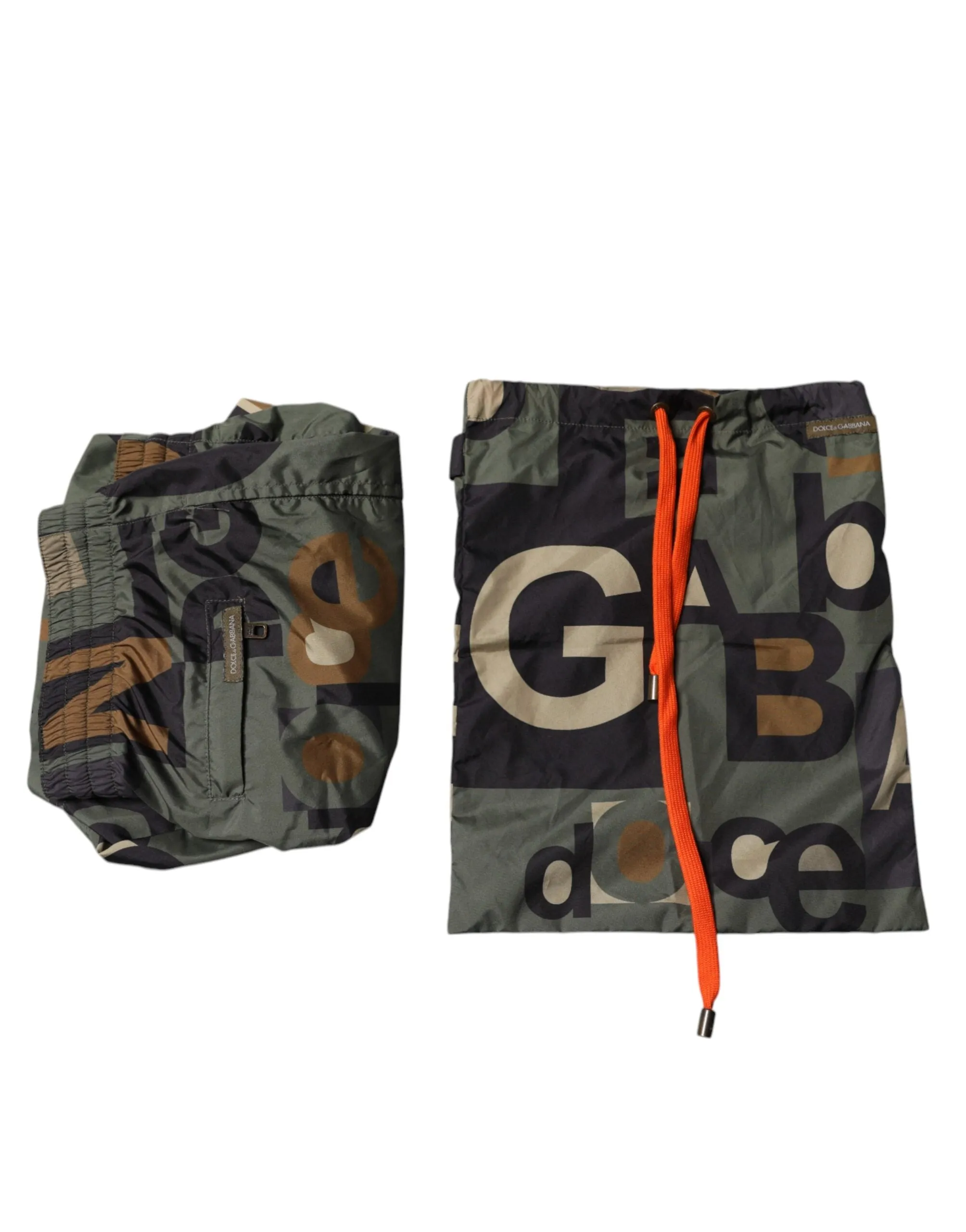 Dolce & Gabbana Multicolor Logo Beachwear Shorts 2Pc Swimwear