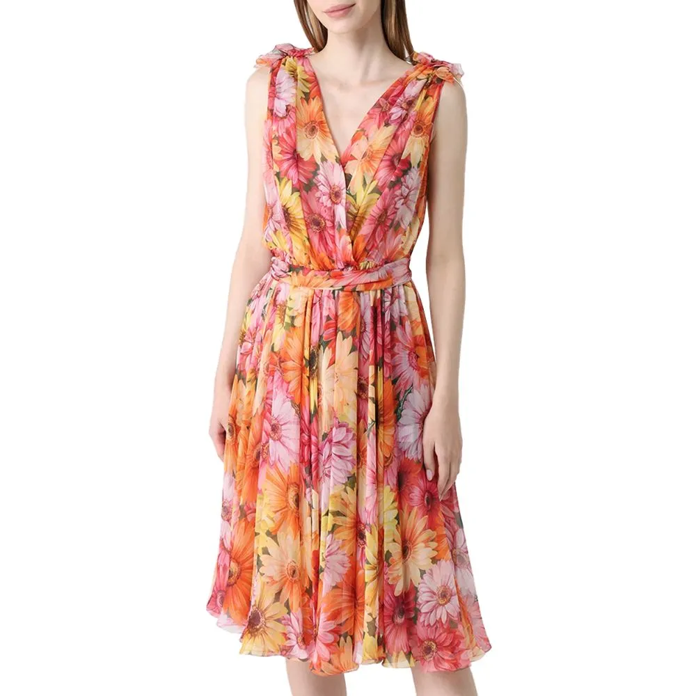 Dolce & Gabbana Multicolor Silk Dress