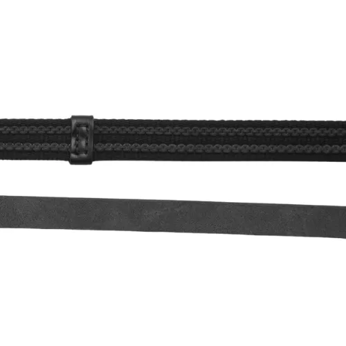 Domenico Web and Rubber Grip Reins Black