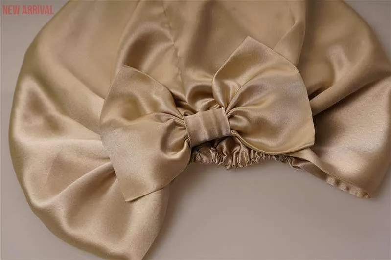 Double side Silk Bonnet with Bow - custom and wholesale