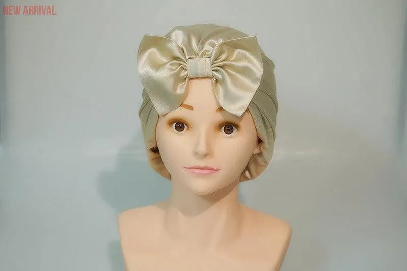 Double side Silk Bonnet with Bow - custom and wholesale