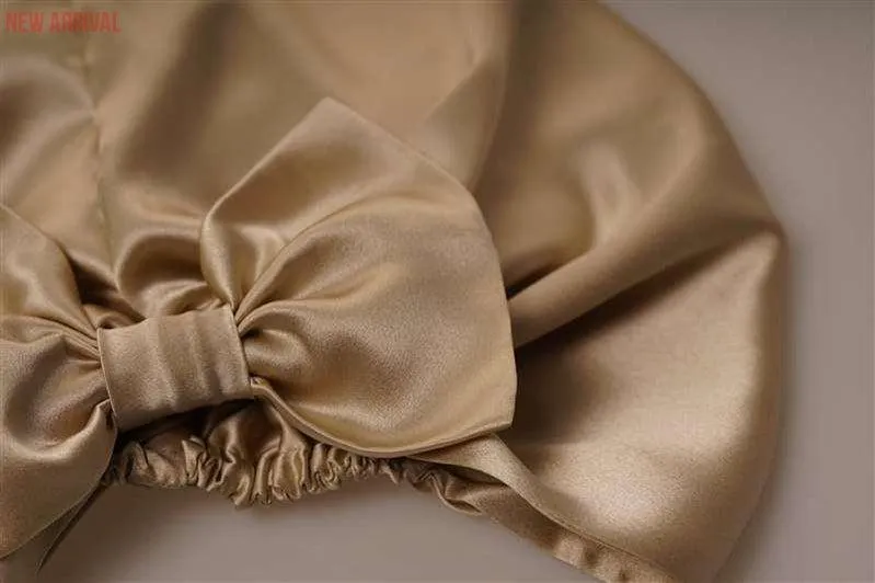 Double side Silk Bonnet with Bow - custom and wholesale