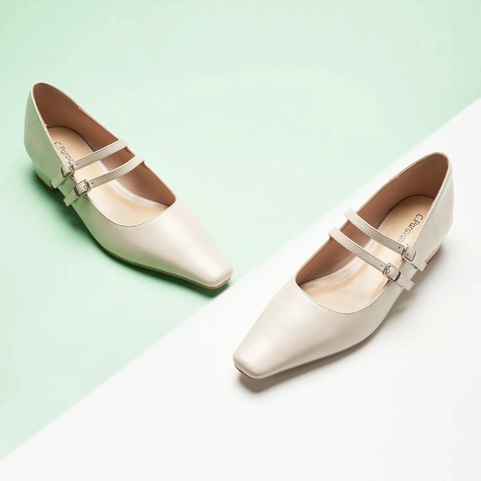 Double-Strap Block Heel (Alva)social