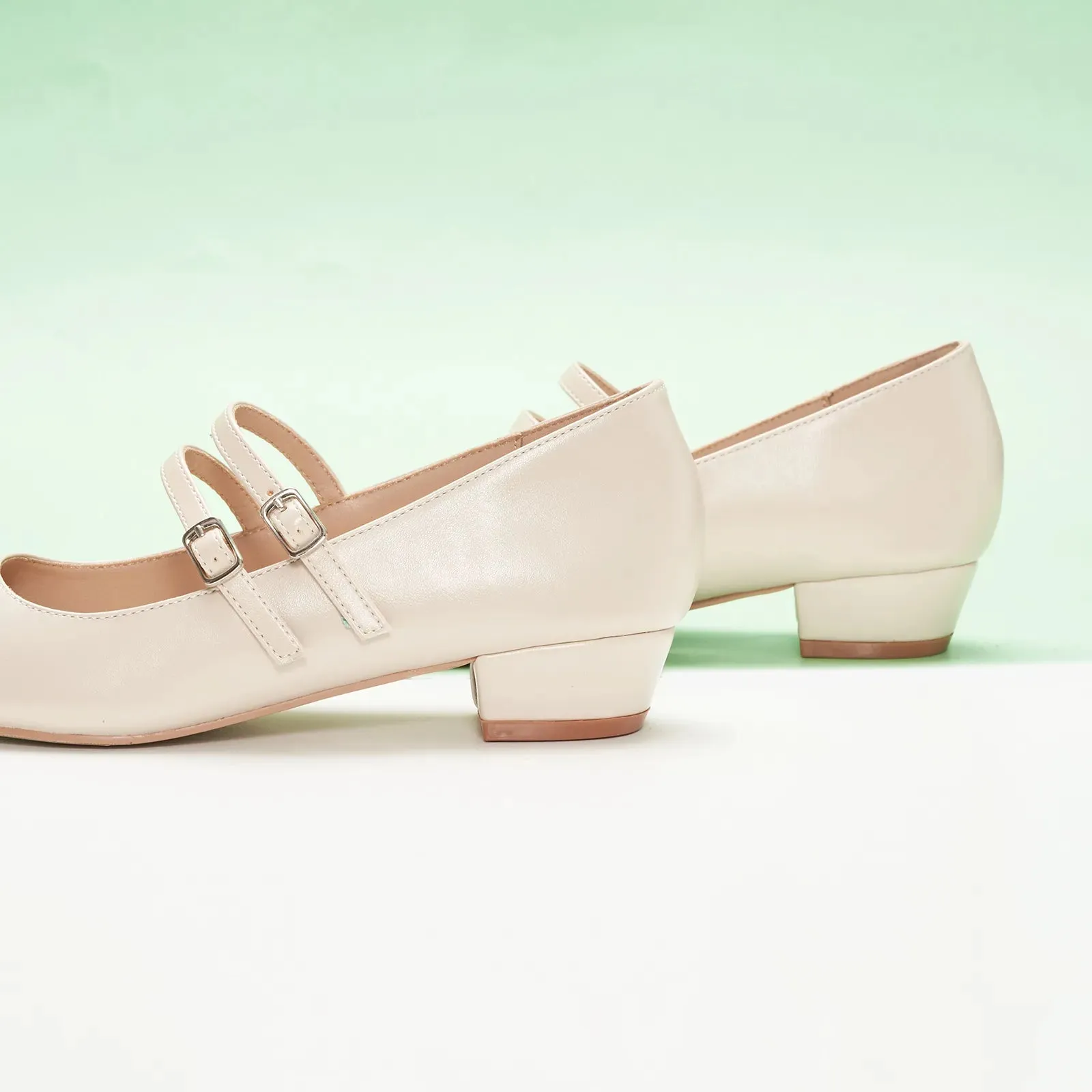 Double-Strap Block Heel (Alva)social