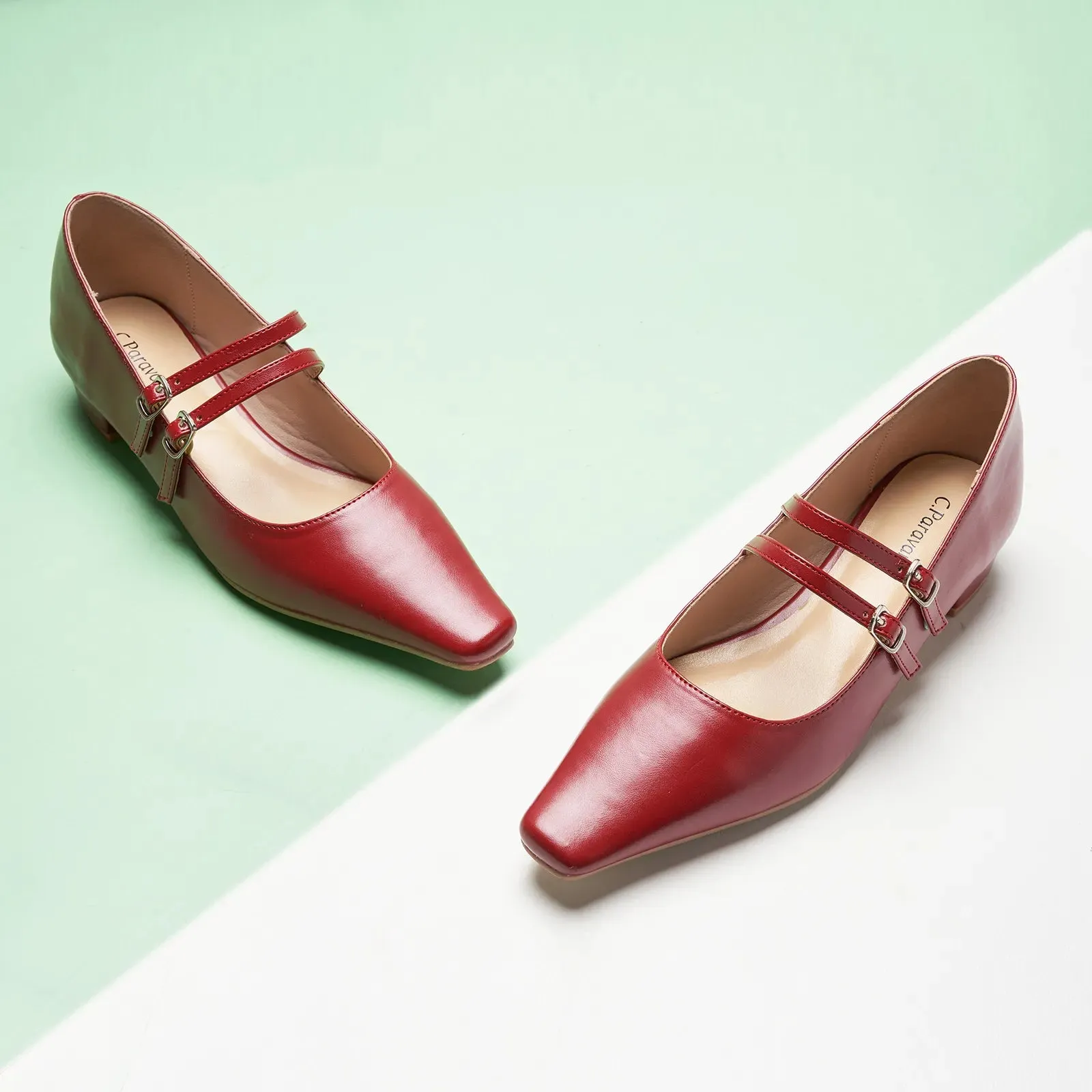 Double-Strap Block Heel (Alva)social