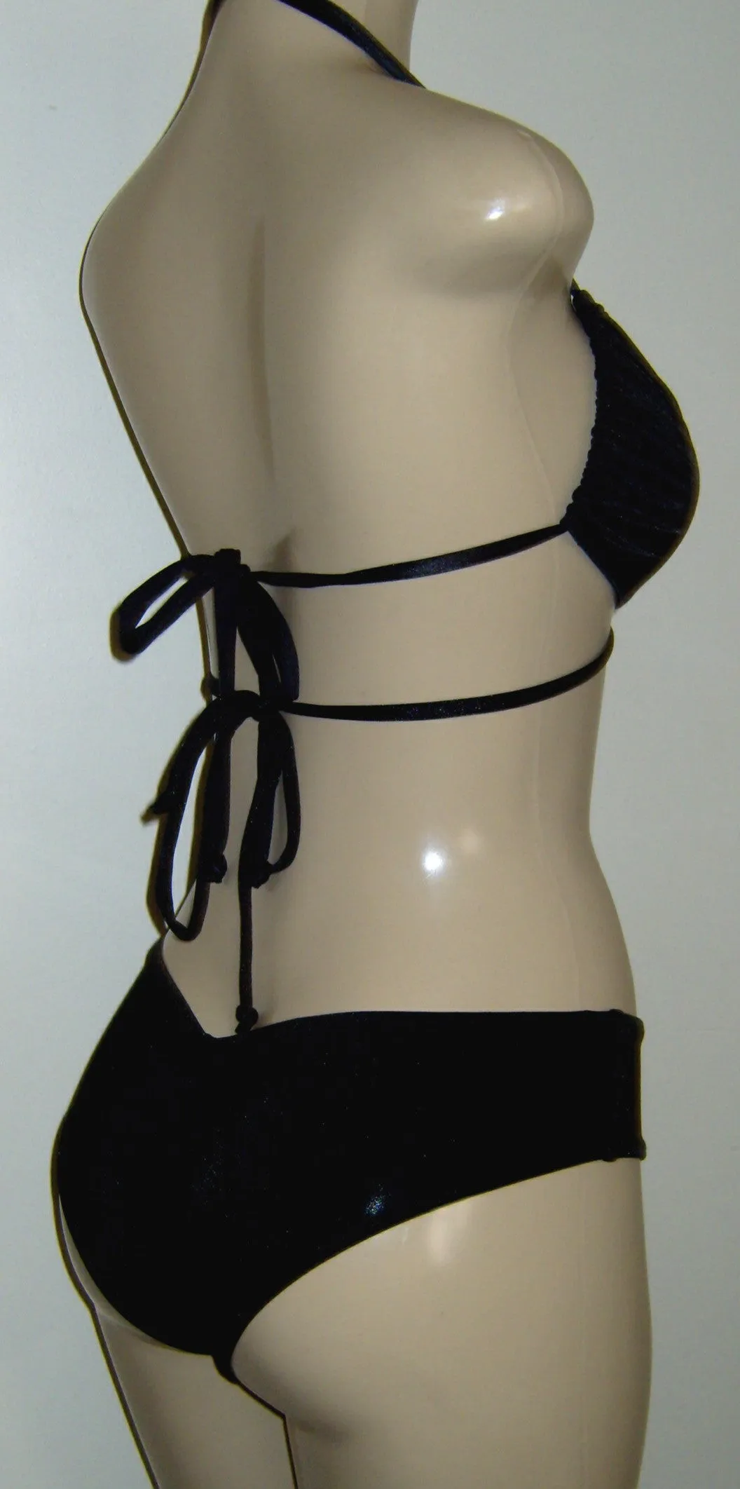 Drawstring Bikini Tube Top and Scrunched Butt Cheeky Bottom