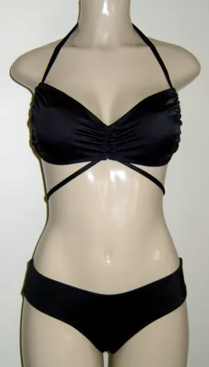 Drawstring Bikini Tube Top and Scrunched Butt Cheeky Bottom