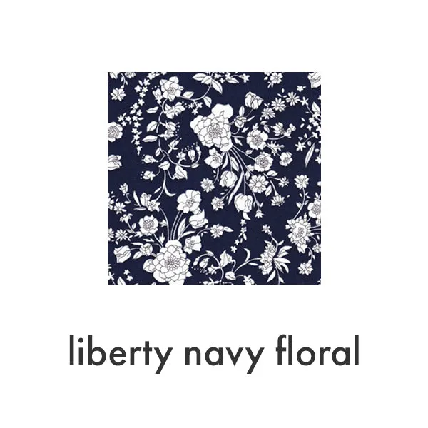 Drawstring Dress in Liberty Navy Floral