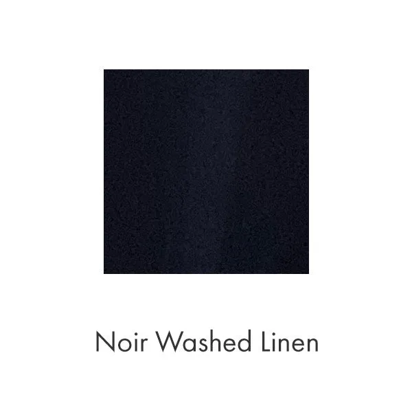 Drawstring Dress in Noir Washed Linen