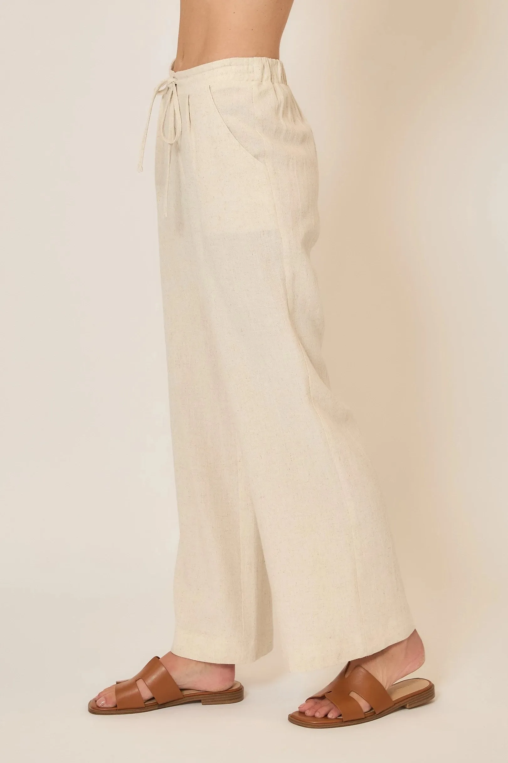 Drawstring Pants with Slip Pockets